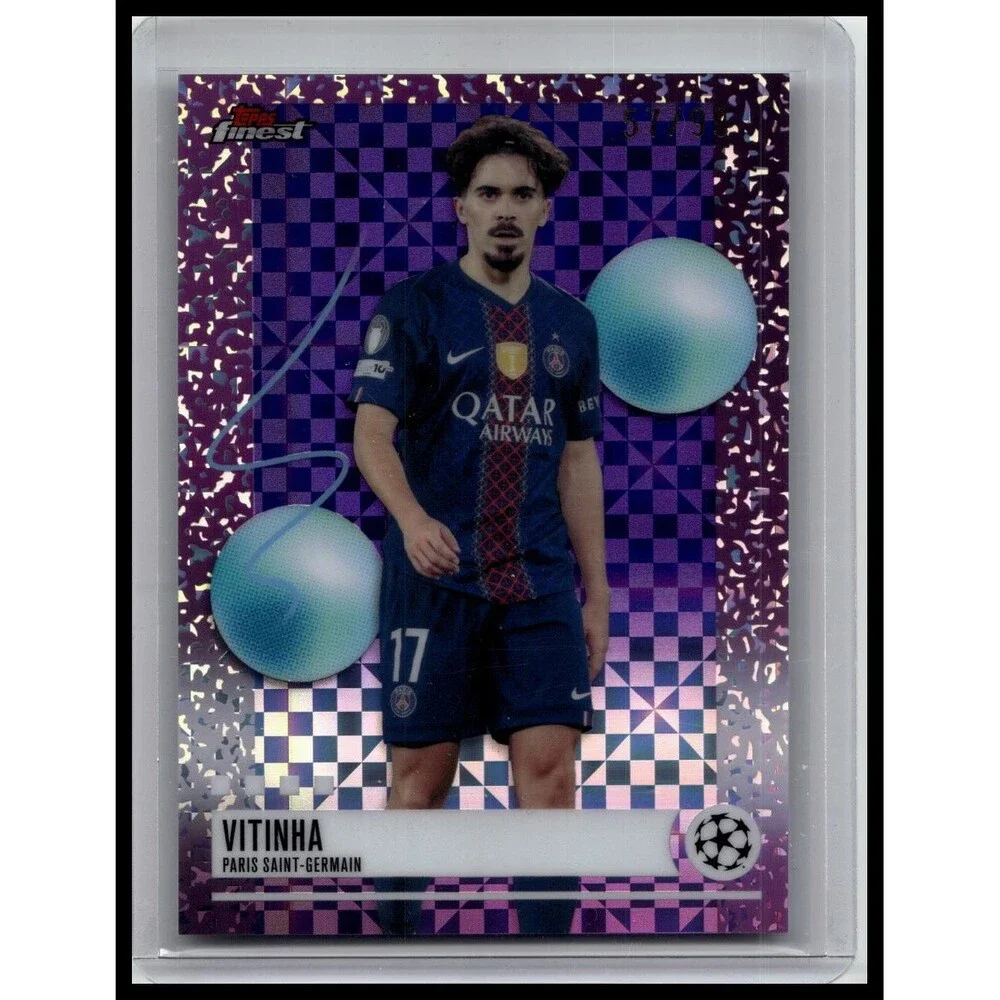 2025-26 Finest UEFA Vitinha #303 Paris Saint-Germain Purple Checkerboard /99